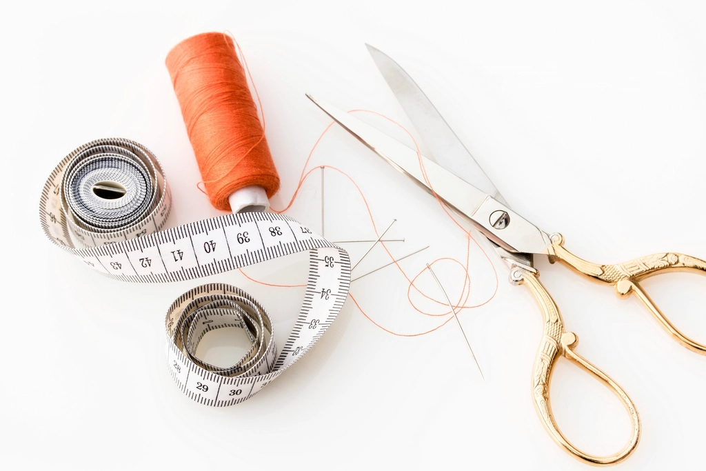 Sewing tools on a table