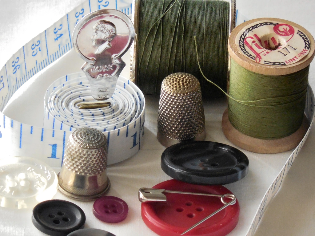 Spools of colored thread